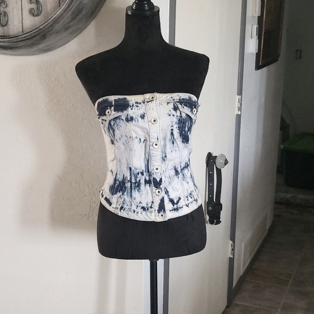 Tye dye Guess tube top